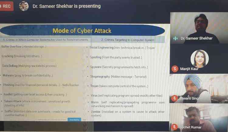 LPU organised webinar on cyber crime and its socio-economic consequences