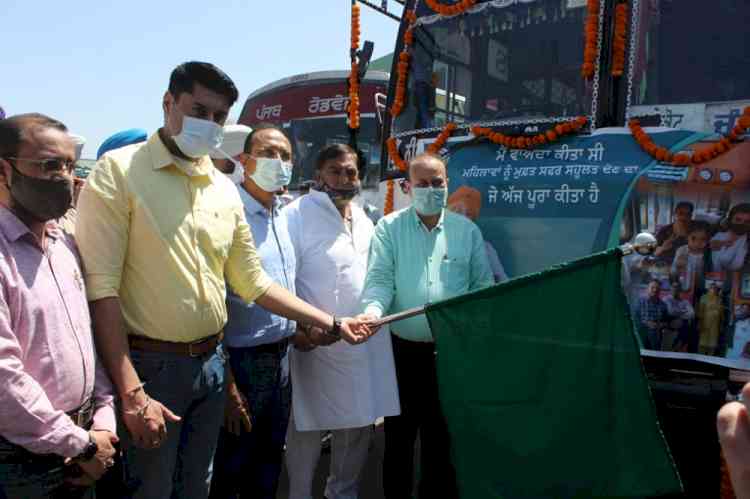 MLA and DC launch free bus service facility for women in government buses