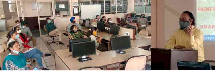 दोआबा कॉलेज में ईवेंट रिपोर्ट मैनेजमेंट सिस्टम पर वर्कशॉप आयोजित