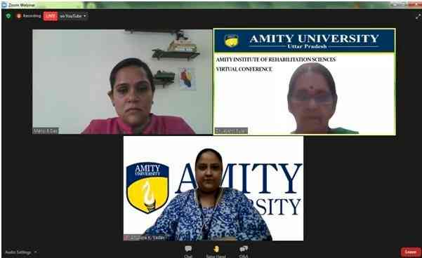 Webinar on early identification and intervention strategies of autism in children held at Amity University