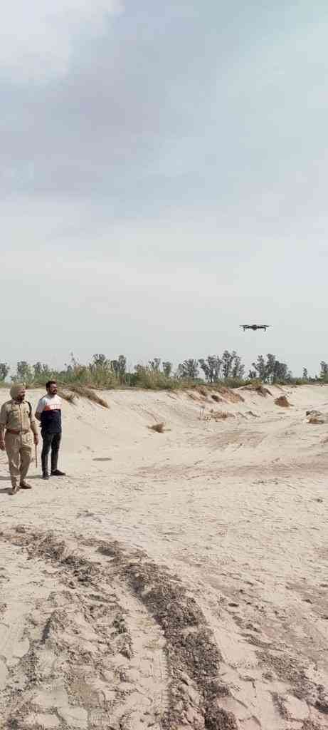Use of drone to check illegal mining in Nawanshahr