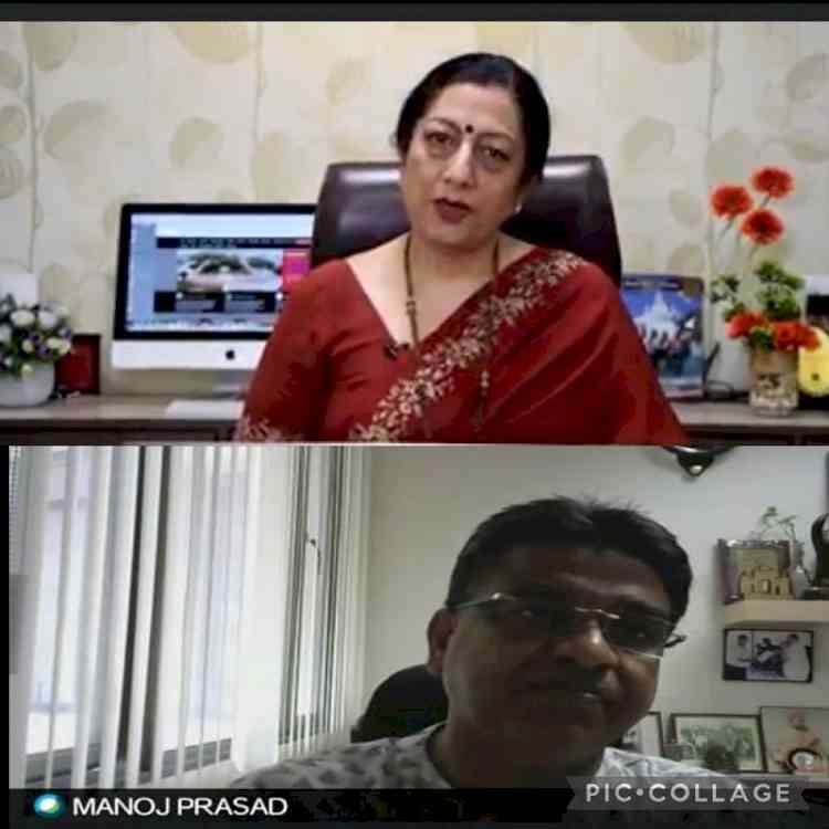 KMV organises virtual interaction with scientists of NIPGR under DBT Star College Status