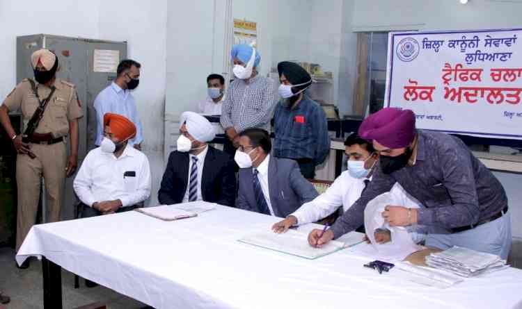 DLSA organises Traffic Challan Lok Adalat