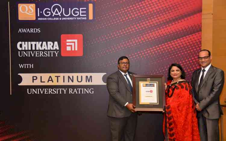 Chitkara University becomes India’s first university to get coveted “Platinum” Rating by QS I-GAUGE