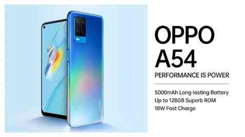 OPPO A54 launched in India, powerful specs proclaim “performance is power”