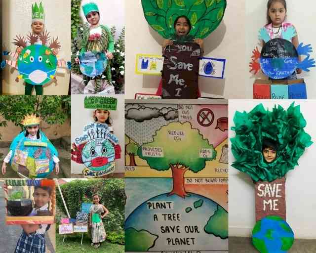 Students of Innocents Hearts conveyed messages on Earth Day through online activities