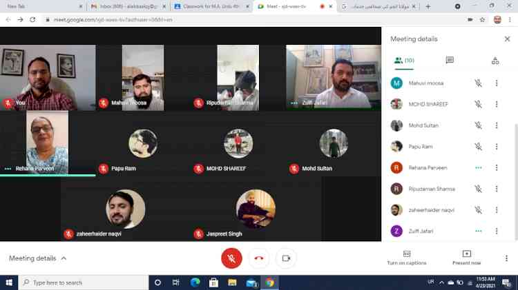 Webinar on Anjum Ansari’s contribution to Urdu journalism