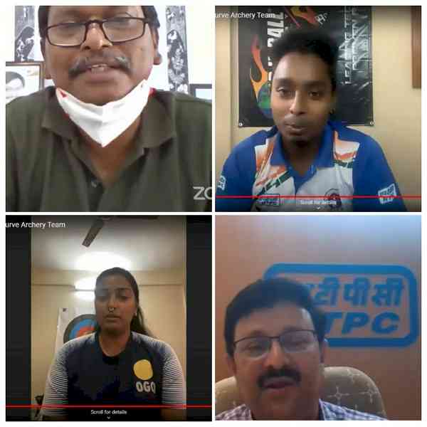 Archery Association of India (AAI) holds online felicitation for Indian Recurve Team with support from NTPC