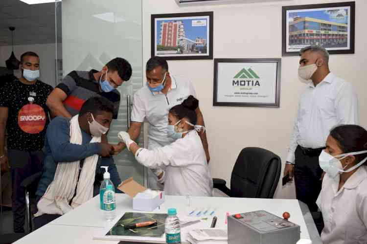 Punjab’s reputed developer Motia Group provides vaccine to 150 construction workers