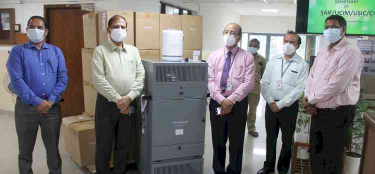 SAIF, PU on behalf of Molekule USA donates Air Purifiers to PGIMER 