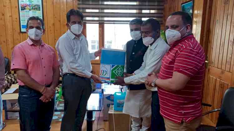 Co-operative Bank donates automatic sanitizer machines to zonal hospital Dharamshala
