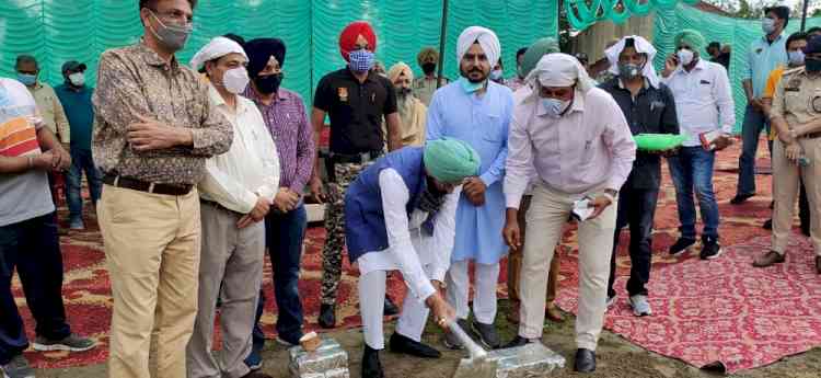 Foundation stone of 400-meter synthetic athletic tracks laid down by Punjab Sports Minister
