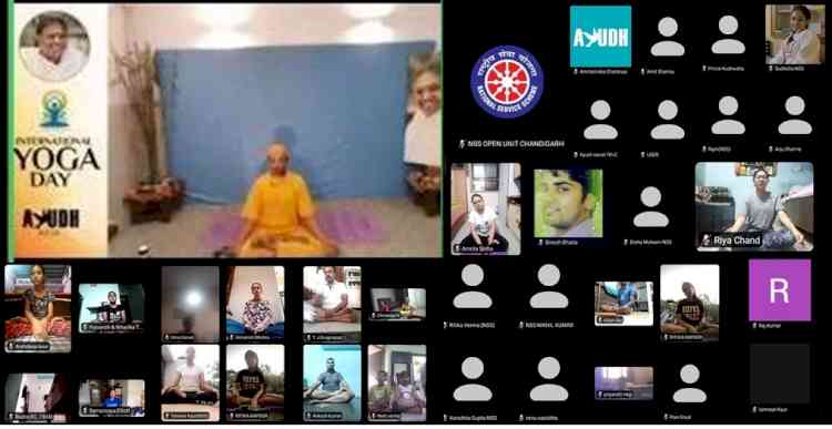 Online Workshop on “Yoga at Home” at PU