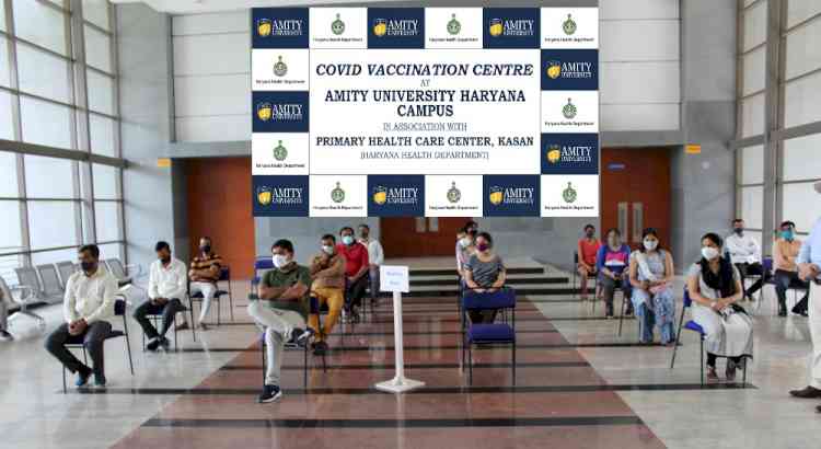 Covid Vaccination Camp held at Amity University Haryana