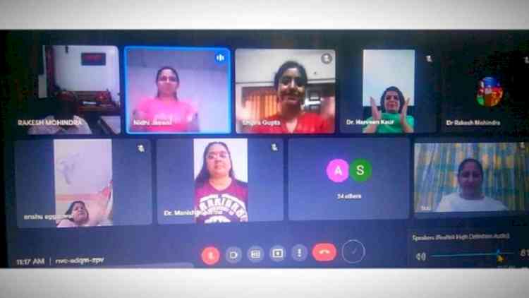 Virtual Laughter Yoga Session at PU Hostels