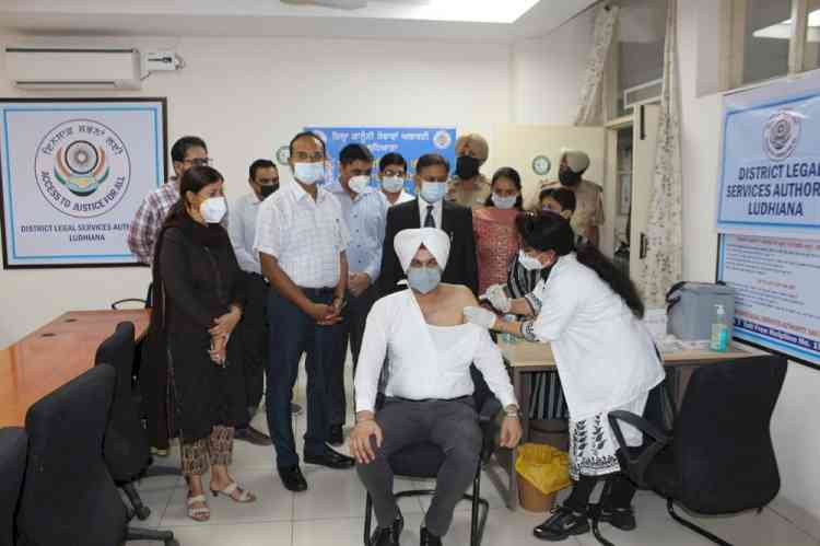 DLSA holds covid-19 vaccination camp for judges, lawyers and other judicial staff