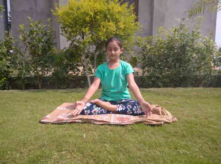 Yoga Day celebration at DCM Presidency School