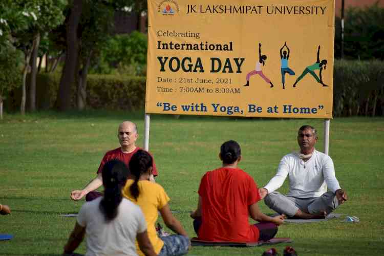  JK Lakshmipat University celebrates 7th International Yoga Day