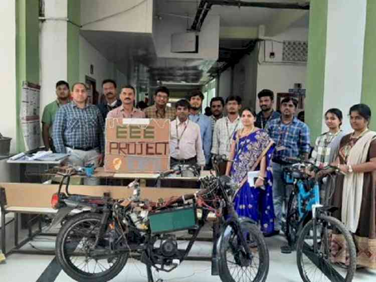 Enterprising students from KL Deemed to be University develop first-of-its-kind e-bike with wireless charging