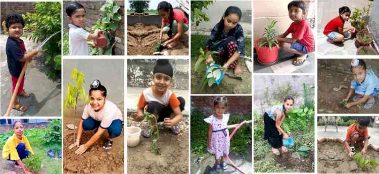 DIPS students took oath to save the environment by planting trees