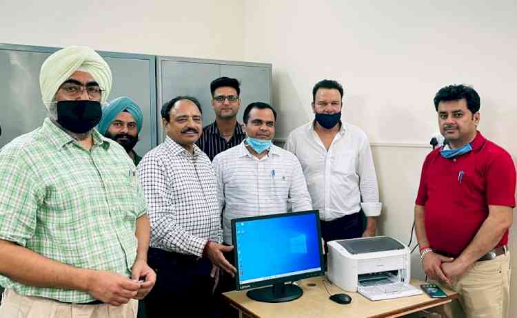 OPA provides computer and printer to DIC Ludhiana