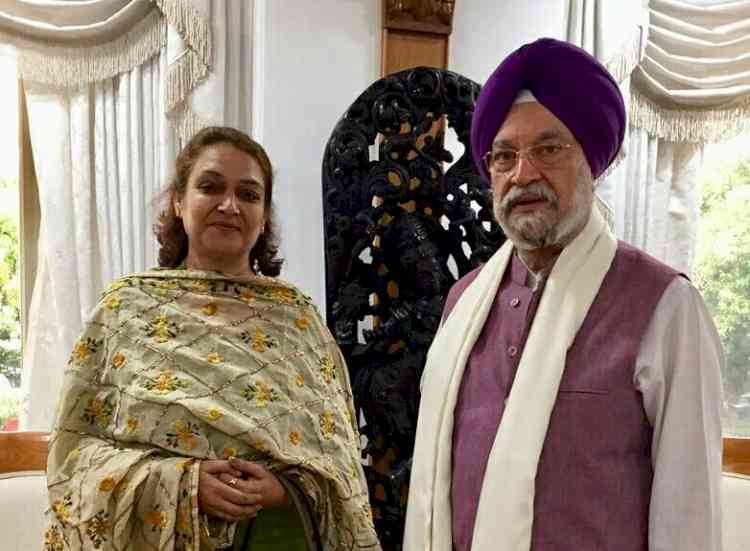 Great honour to Punjab with promotion of Hardeep Singh Puri as Union Cabinet Minister: Reena Jaitley