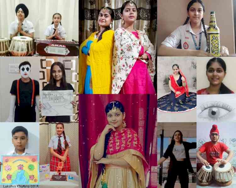 Student exhibited their talent in online talent hunt