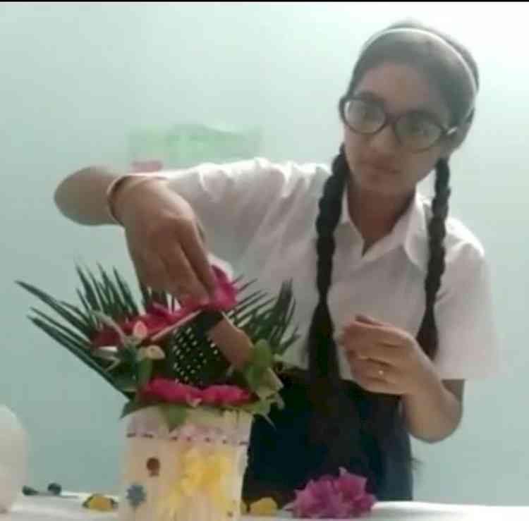Innocent Hearts School organized virtual flower arrangement competition