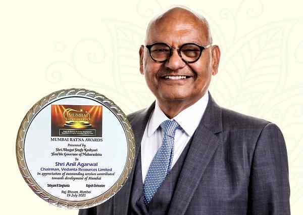 Vedanta Chairman Anil Agarwal conferred with Mumbai Ratna Award