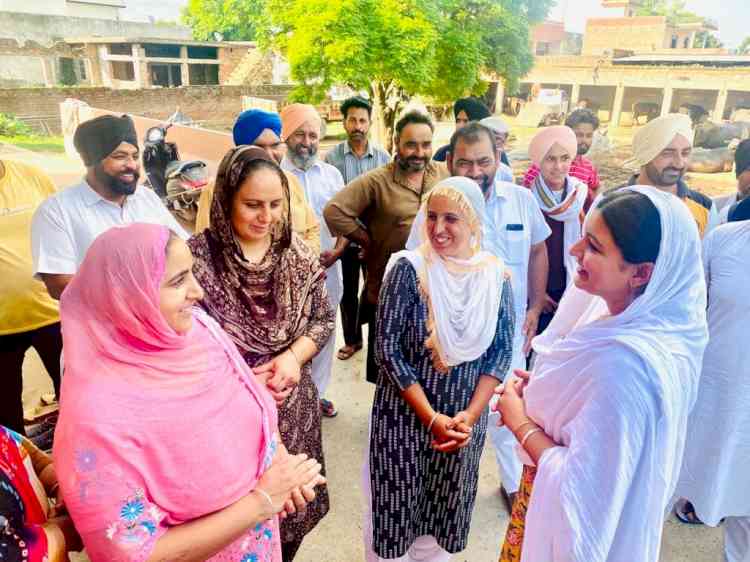 AAP leader Anmol Gagan Mann on stormy tour of Kharar constituency