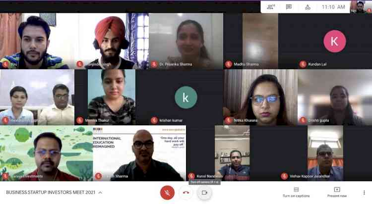 Punjab’s first ever  virtual “business startup investors meet” held at DAVIET  during pandemic