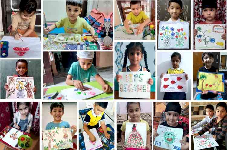 Students learnt painting with help of vegetables