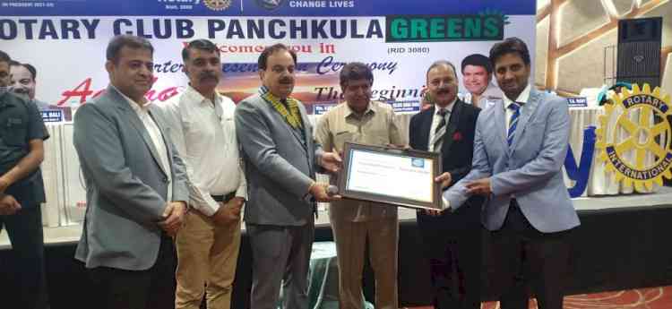Charter Presentation Ceremony of Rotary Club of Panchkula Greens held 