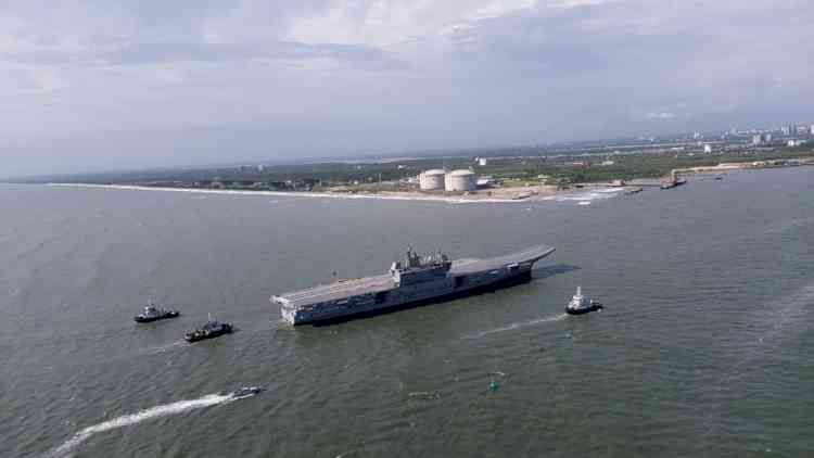 Aircraft Carrier Vikrant successfully completes maiden sea trial