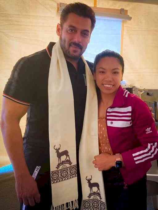 Salman Khan meets Olympic medallist Mirabai Chanu