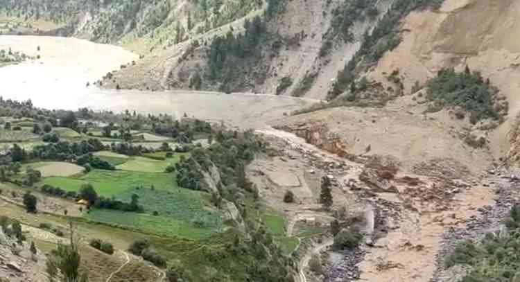 Trans-Himalaya landslides in Himachal block river