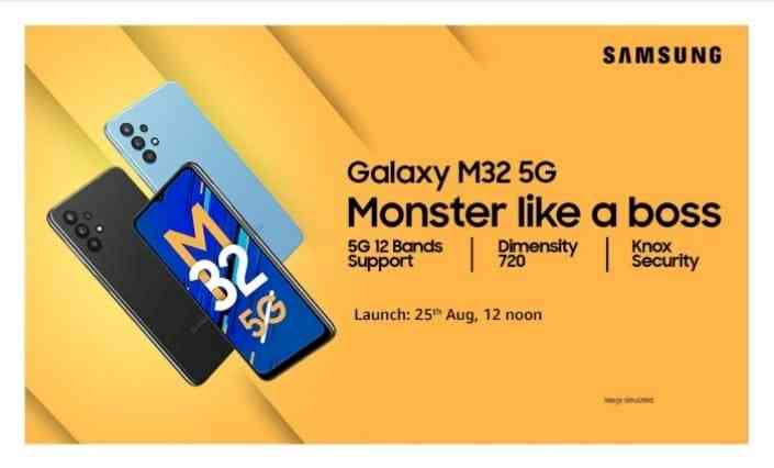 Samsung to unveil Galaxy M32 5G in India on Aug 25