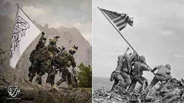 Taliban mocks America with iconic World War II photo