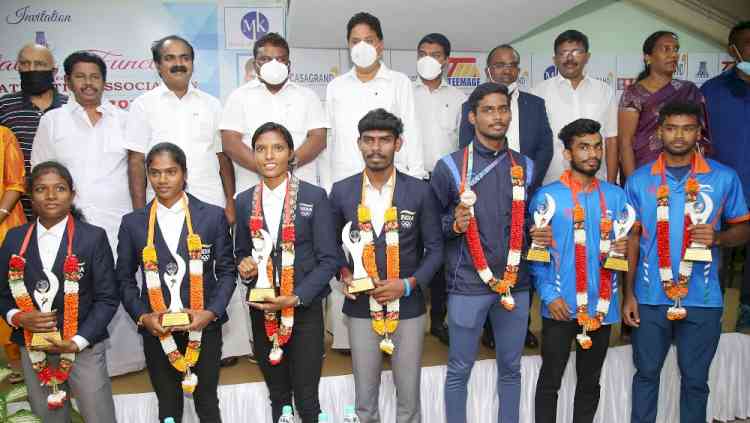 Casagrand in association with Tamil Nadu Athletic Association honors Olympians of Tamil Nadu
