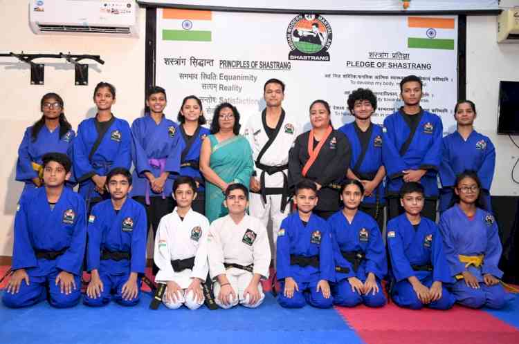 9th Degree black belt Grand master Bikram S Thapa distributed black belts to all students at Panchkula