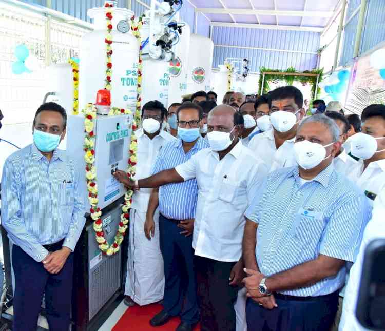 Minister for Health and Family Welfare inaugurates Oxygen Generator Plants set up by Ashok Leyland