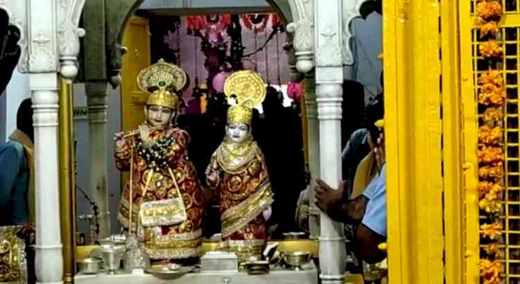 Idols in Gwalior's Gopal Mandir adorned with rich jewellery on Janmashtami