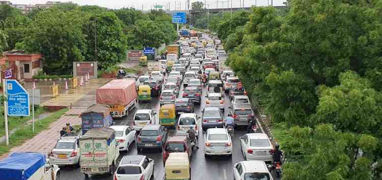 Heavy rain across Delhi-NCR leads to waterlogging, traffic jams