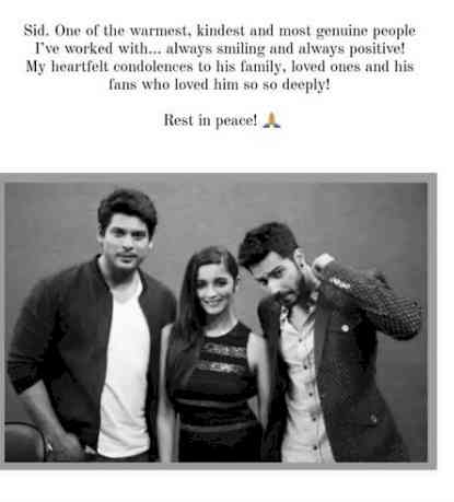 Alia Bhatt pens emotional message remembering Sidharth Shukla