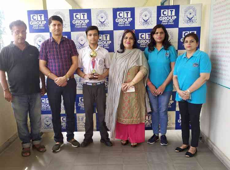 CT Public School’s Aryan bags first position in Inter-School Sahodaya competition