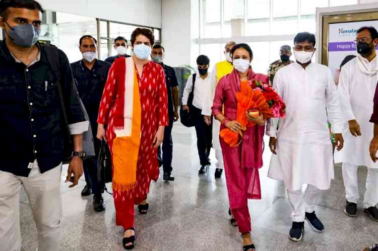 Priyanka Gandhi arrives in Lucknow on two-day visit