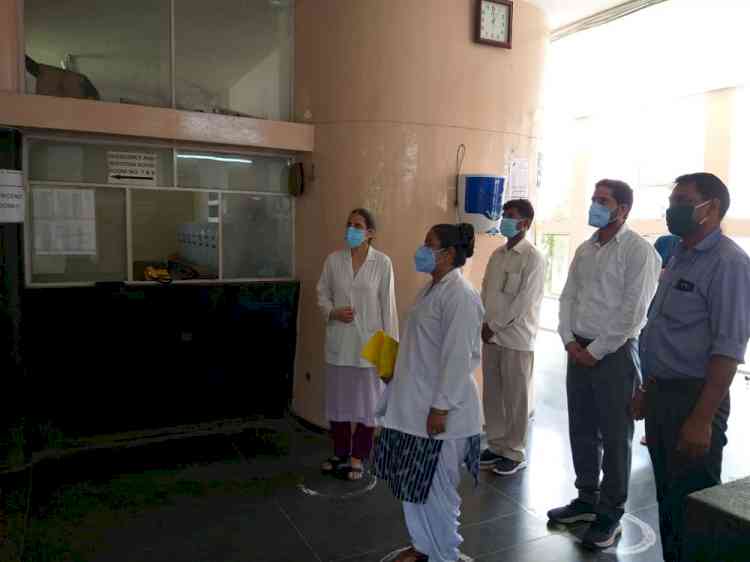 LED installed at PU Health Centre for educating visitors about ongoing pandemic