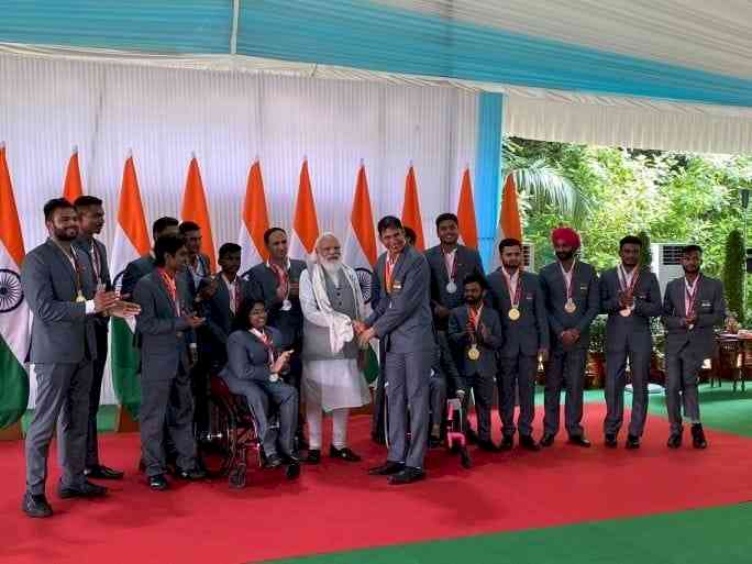 PM Modi meets India's Paralympics stars