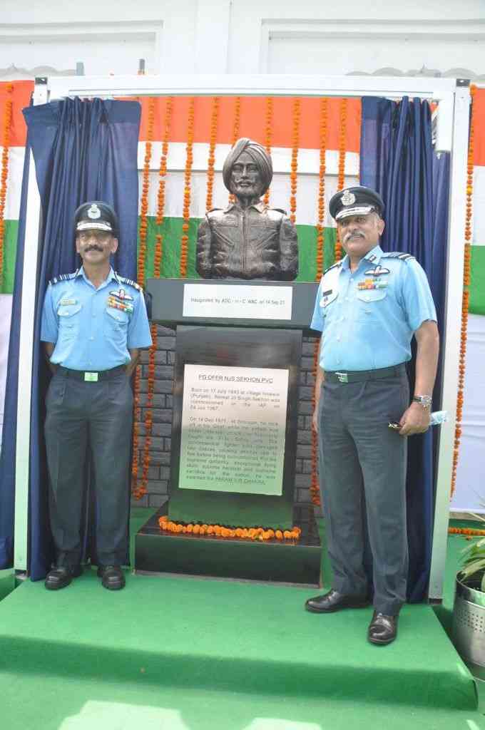 Bust of Late Flying Officer Nirmal Jeet Singh Sekhon, Param Vir Chakra (P), unveiled