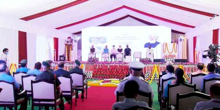 PM inaugurates Defence Office Complexes, lashes out at Central Vista critics